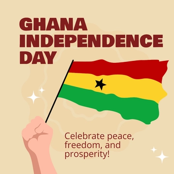 Free Ghana Independence Day Instagram Post Template to Edit Online