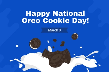 Free National Oreo Cookie Day Banner Template to Edit Online