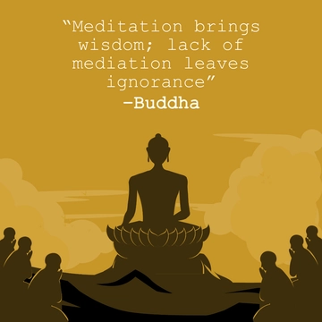 Free Makha Bucha Quote Vector Template to Edit Online