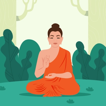 Free Makha Bucha Illustration Template to Edit Online