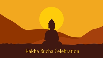 Free Makha Bucha Banner Background Template to Edit Online