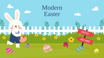 Free Modern Easter Presentation Template to Edit Online