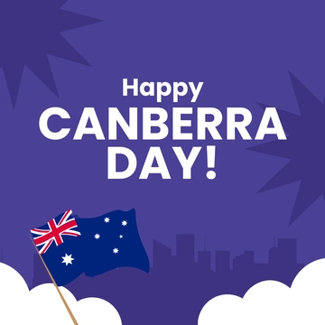 Free Happy Canberra Day Clipart Template to Edit Online