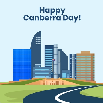 Free Happy Canberra Day Clipart Template to Edit Online