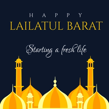 Free Lailatul Barat Whatsapp Post Template to Edit Online