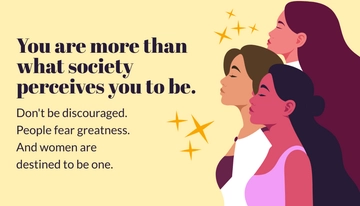 Free Encouraging Women Card Template to Edit Online