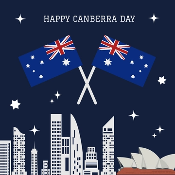 Free Canberra Day Clipart Template to Edit Online