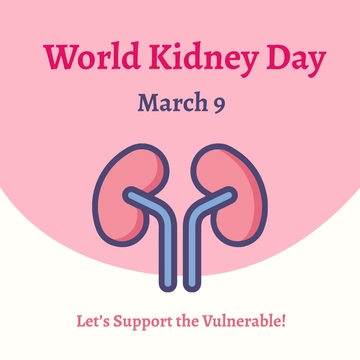 Free World Kidney Day Poster Vector Template to Edit Online
