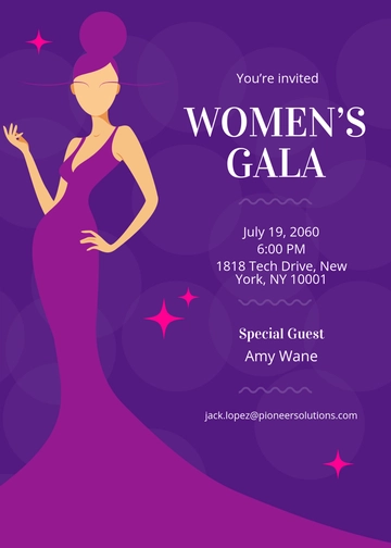 Free Women's Gala Invitation Template to Edit Online | Template.net