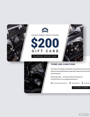 Maintenance Service Voucher Template