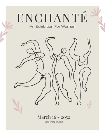 Free Women's Art Exhibition Promotion Template to Edit Online