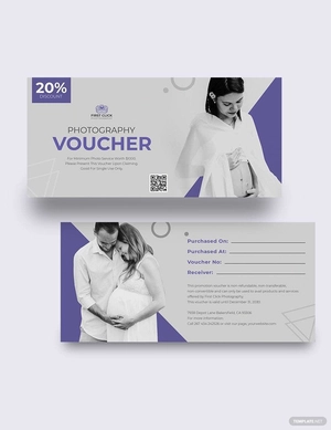 Maternity Photography Voucher Template