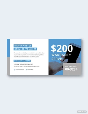 Merchandise Service Voucher Template