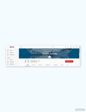 YouTube Channel Art for Nature Template