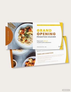 Opening Promotion Voucher Template