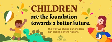 Free Children Facebook Cover Banner Template to Edit Online
