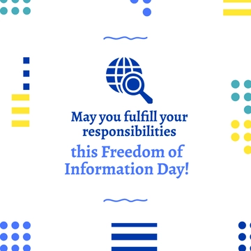 Free Freedom of Information Day Wishes Clipart Template to Edit Online