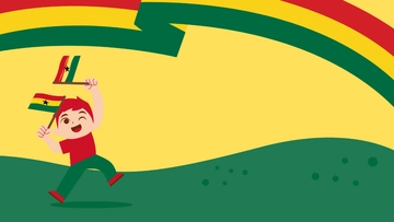 Free Ghana Independence Day Cartoon Background Template to Edit Online
