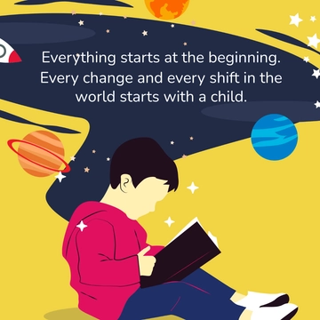 Free Children Whatsapp Post Template to Edit Online