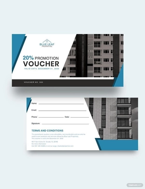 Real Estate Promotion Voucher Template