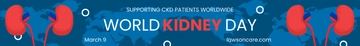 Free World Kidney Day Website Banner Template to Edit Online
