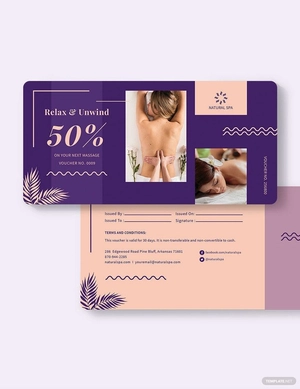 Sample Spa Voucher Template