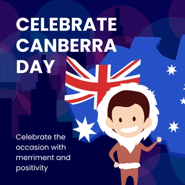 Free Canberra Day FB Post Template to Edit Online