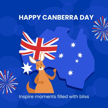 Free Canberra Day Whatsapp Post Template to Edit Online