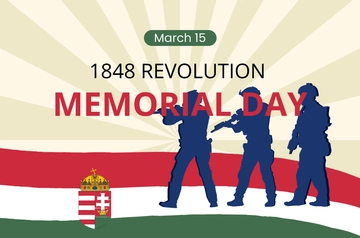 Free 1848 Revolution Memorial Day Banner Template to Edit Online