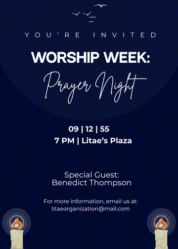 Free Prayer Worship Invitation Template to Edit Online