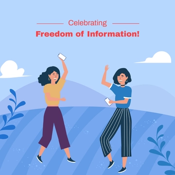 Free Freedom of Information Day Celebration Clipart Template to Edit Online