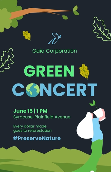 Free Nature Concert Event Template to Edit Online