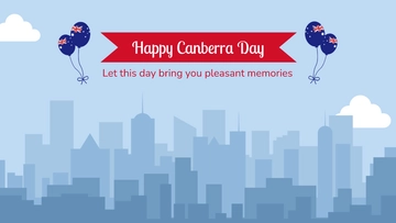 Free Canberra Day Greeting Card Background Template to Edit Online