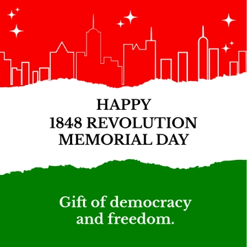 Free 1848 Revolution Memorial Day FB Post Template to Edit Online