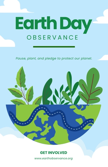 Free Earth Day Observance Poster Template to Edit Online