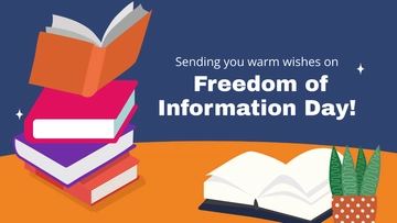 Free Freedom of Information Day Wishes Background Template to Edit Online
