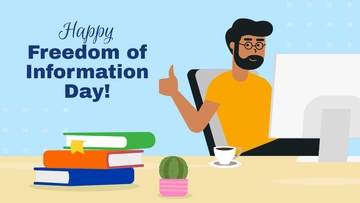 Free Happy Freedom of Information Day Background Template to Edit Online
