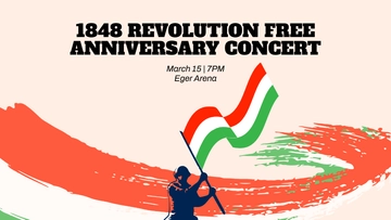 Free 1848 Revolution Memorial Day Invitation Background Template to Edit Online