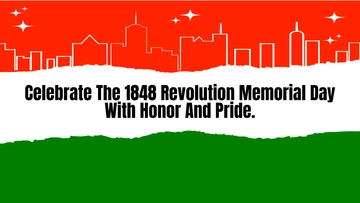 Free 1848 Revolution Memorial Day Greeting Card Background Template to Edit Online