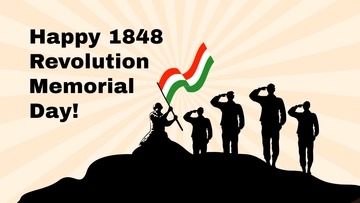 Free Happy 1848 Revolution Memorial Day Background Template to Edit Online