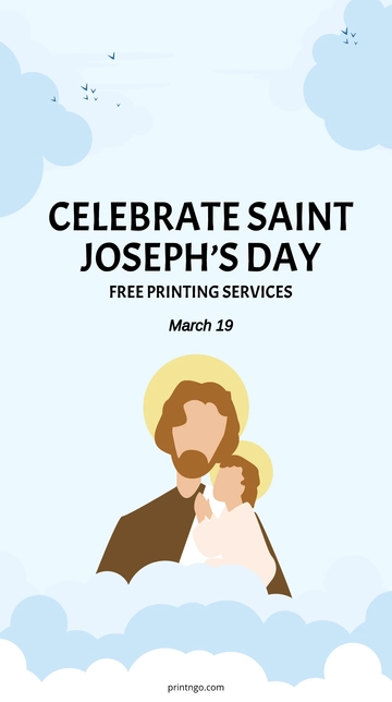 Free Saint Joseph Day Flyer Background Template to Edit Online
