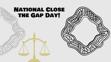 Free National Close the Gap Day Background Template to Edit Online