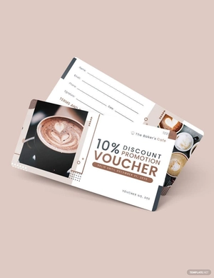Cafe Promotion Voucher Template
