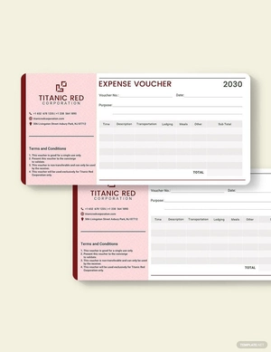 Cash Expense Voucher Template
