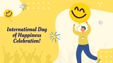 Free International Day of Happiness Banner Background Template to Edit Online