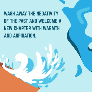 Free Songkran Linkedin Post Template to Edit Online