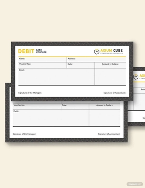 Debit Cash Voucher Template