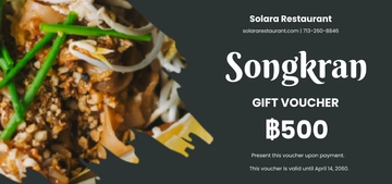 Free Songkran Voucher Template to Edit Online
