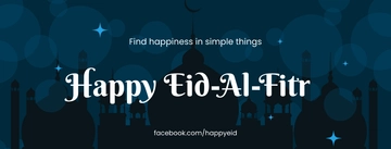 Free Eid al-Fitr Facebook Cover Banner Template to Edit Online