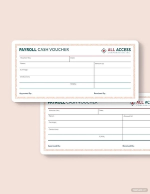 Payroll Cash Voucher Template